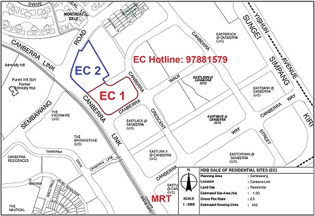 Canberra Link EC location map