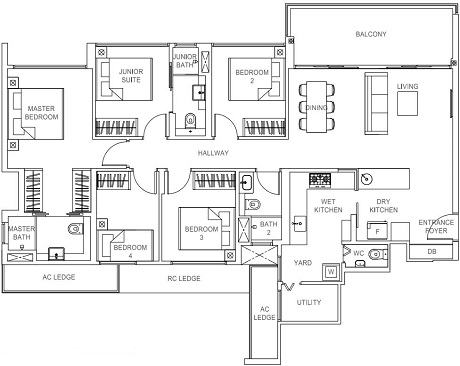 Rivercove Residences EC Floor Plan