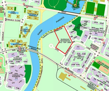 Rivercove EC Location at Sengkang