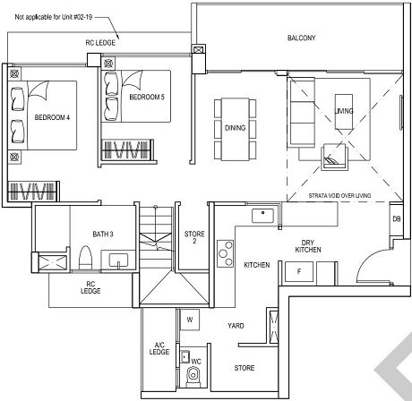 iNz Residence EC Floor Plan 5 Bedroom E2 UL