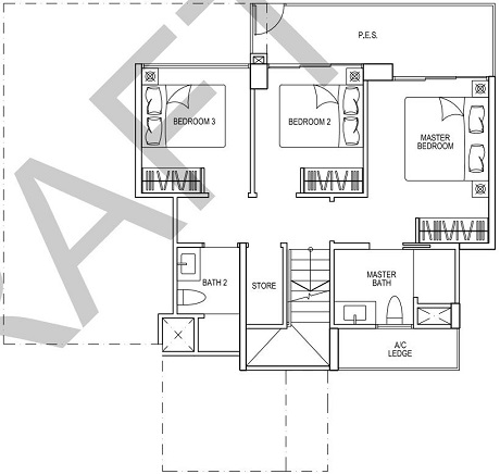 iNz Residence EC Floor Plan 5 Bedroom E2p LL